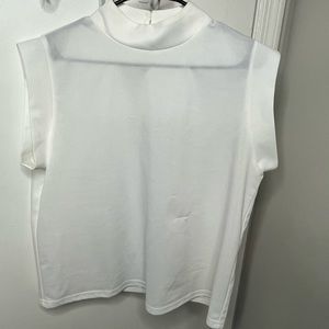 Short Sleeve White Dress Top